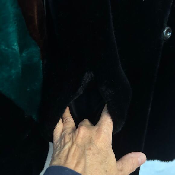 Vintage Retro Outerlayers Faux Fur Colorblock Coat Women's Size 9-10 - Picture 7 of 11